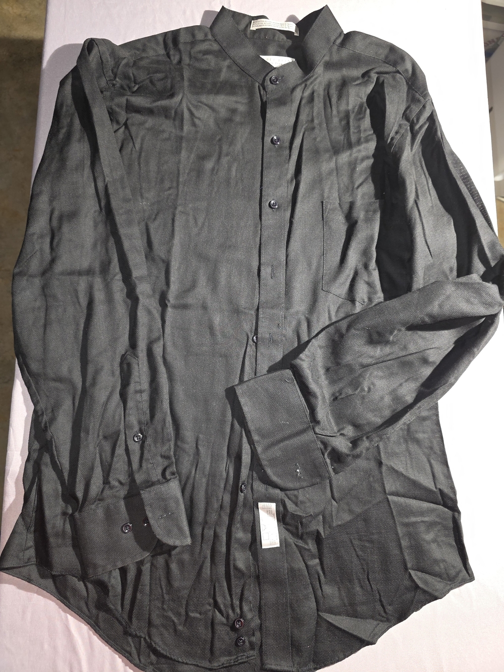 Geoffrey Beene Black Mens Dress Shirt 32/33